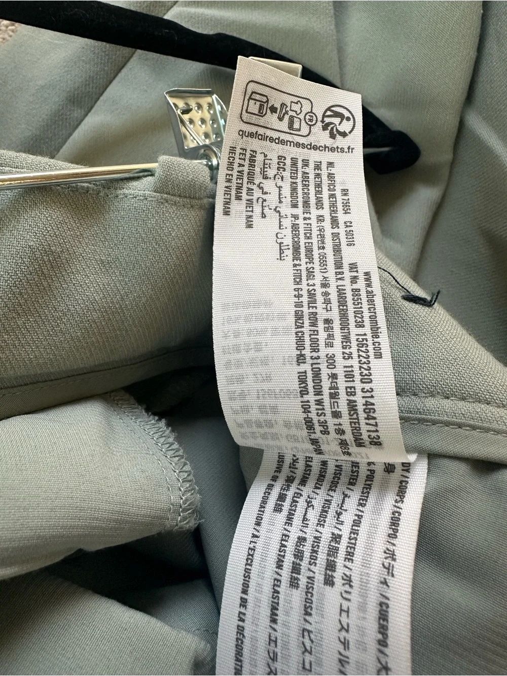 Abercrombie & Fitch Curve Love Sage Wide Leg Trouser Pants Size 27 - Picture 5 of 5